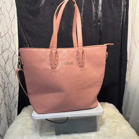 2/$25 Pink Trapezoid Tote with Double Handles and Zipper - Picture 13 of 15